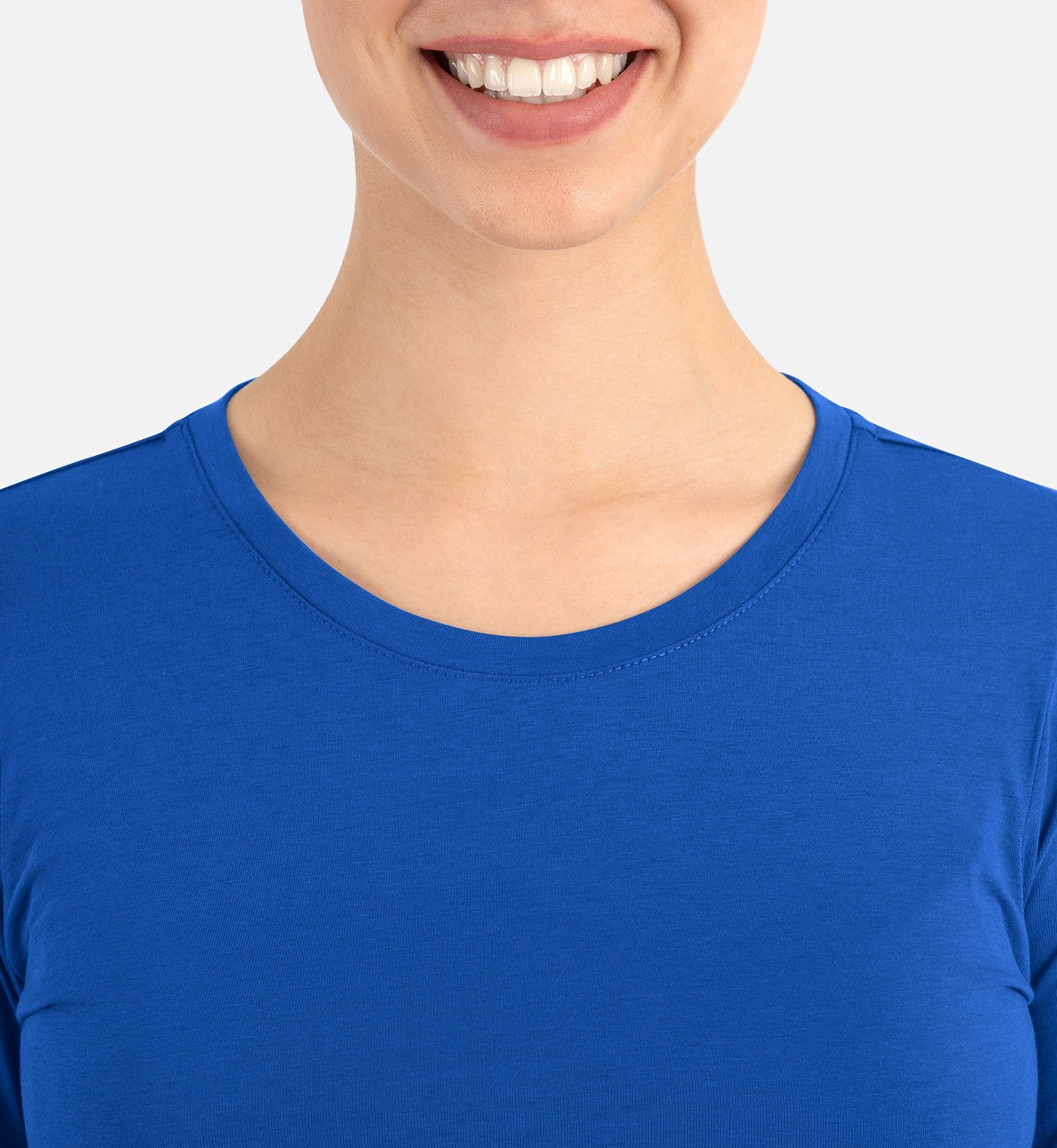 Bestee 6909 Women's Basic Long Sleeve Underscrub Tee Royal Blue