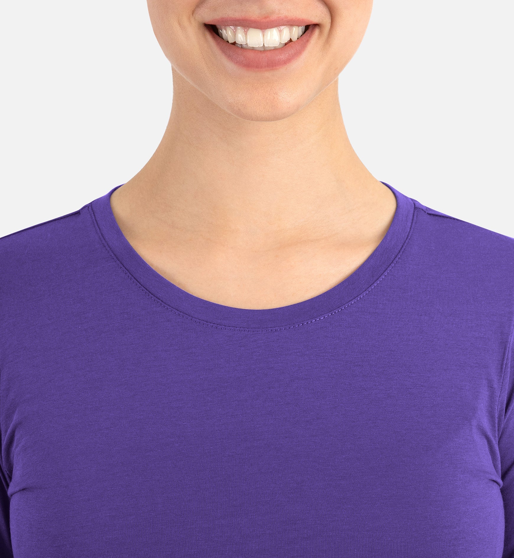 Bestee 6909 Women's Basic Long Sleeve Underscrub Tee Ultra Violet