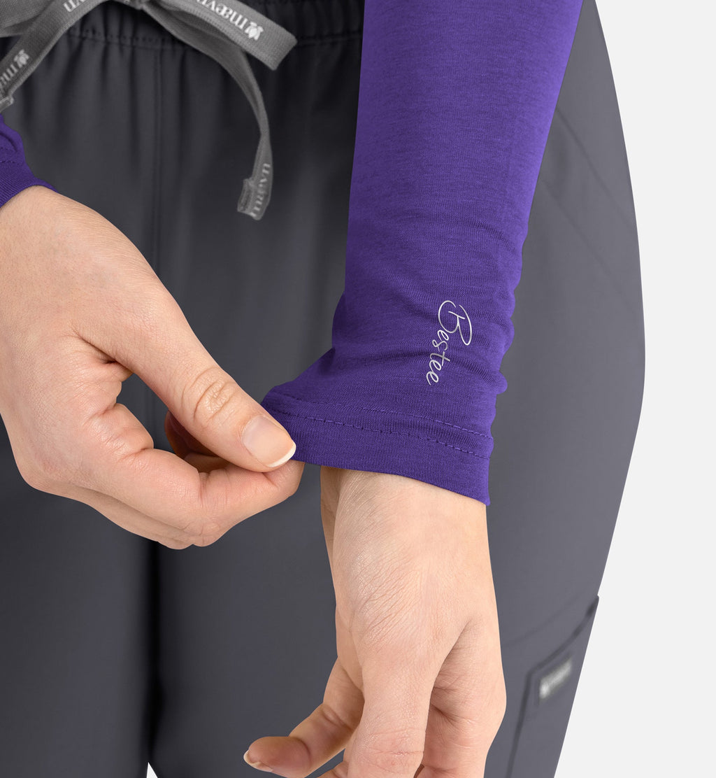 Bestee 6909 Women's Basic Long Sleeve Underscrub Tee Ultra Violet