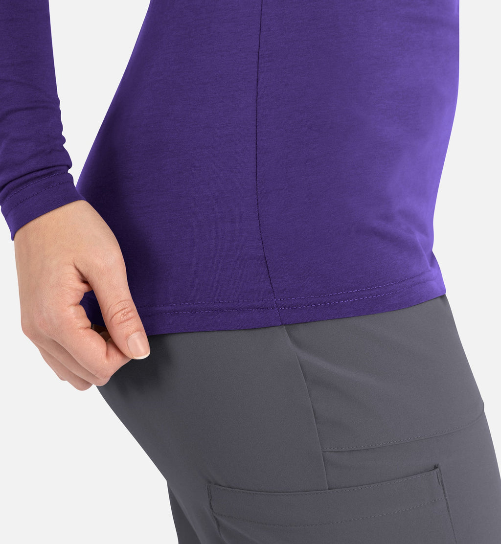 Bestee 6909 Women's Basic Long Sleeve Underscrub Tee Ultra Violet
