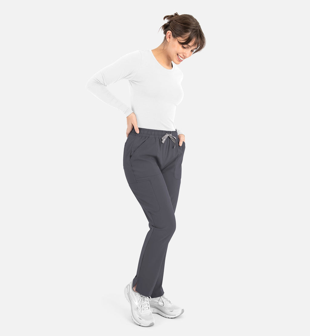 Bestee 6909 Women's Basic Long Sleeve Underscrub Tee White