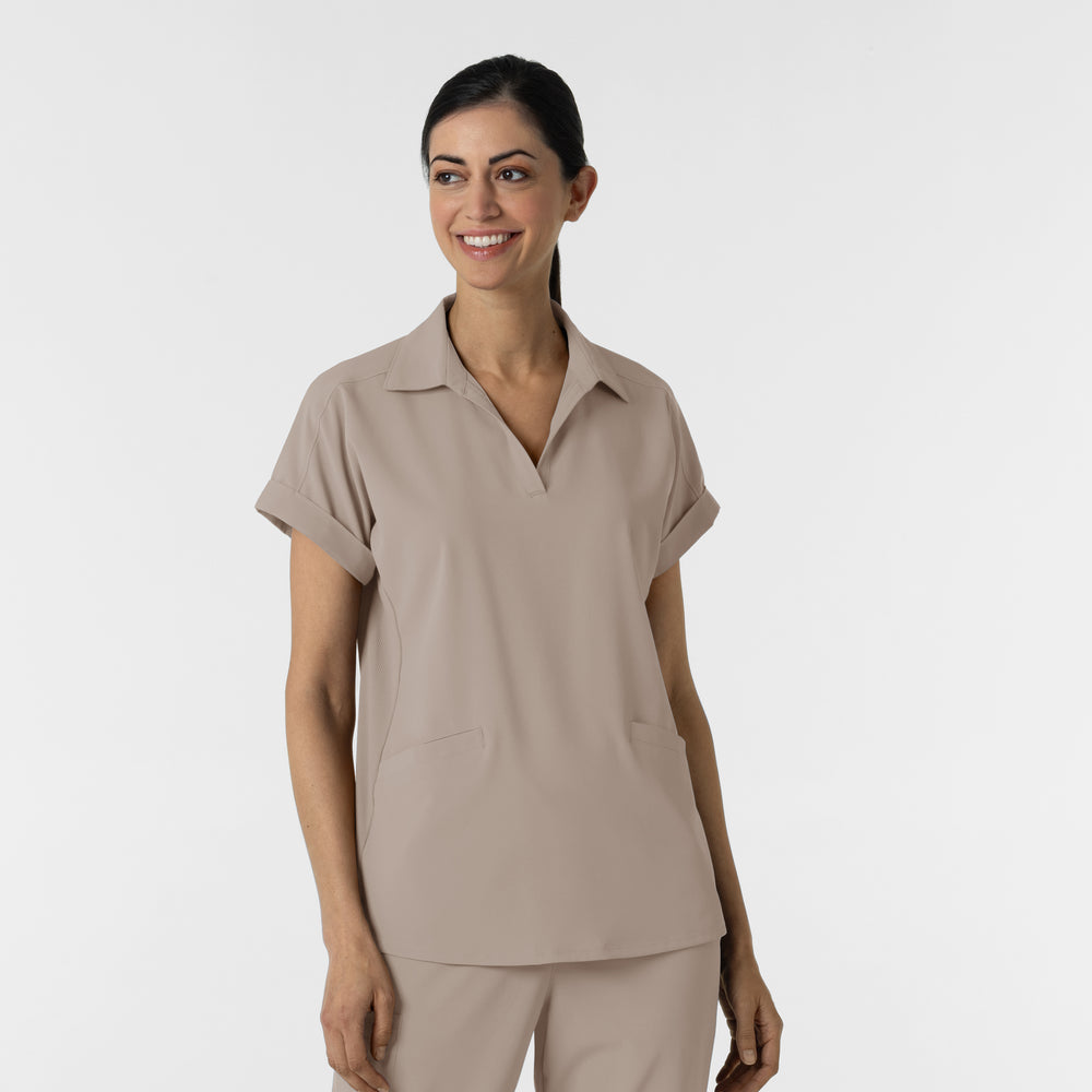 RENEW 6934 Women’s Flex-n-Reach Collared Scrub Top Haze