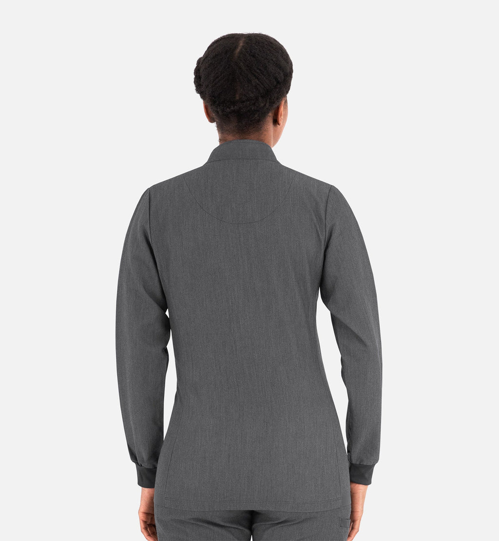 Matrix Pro 7091 Women's Hi-Collar Warm Up Jacket Heather Grey