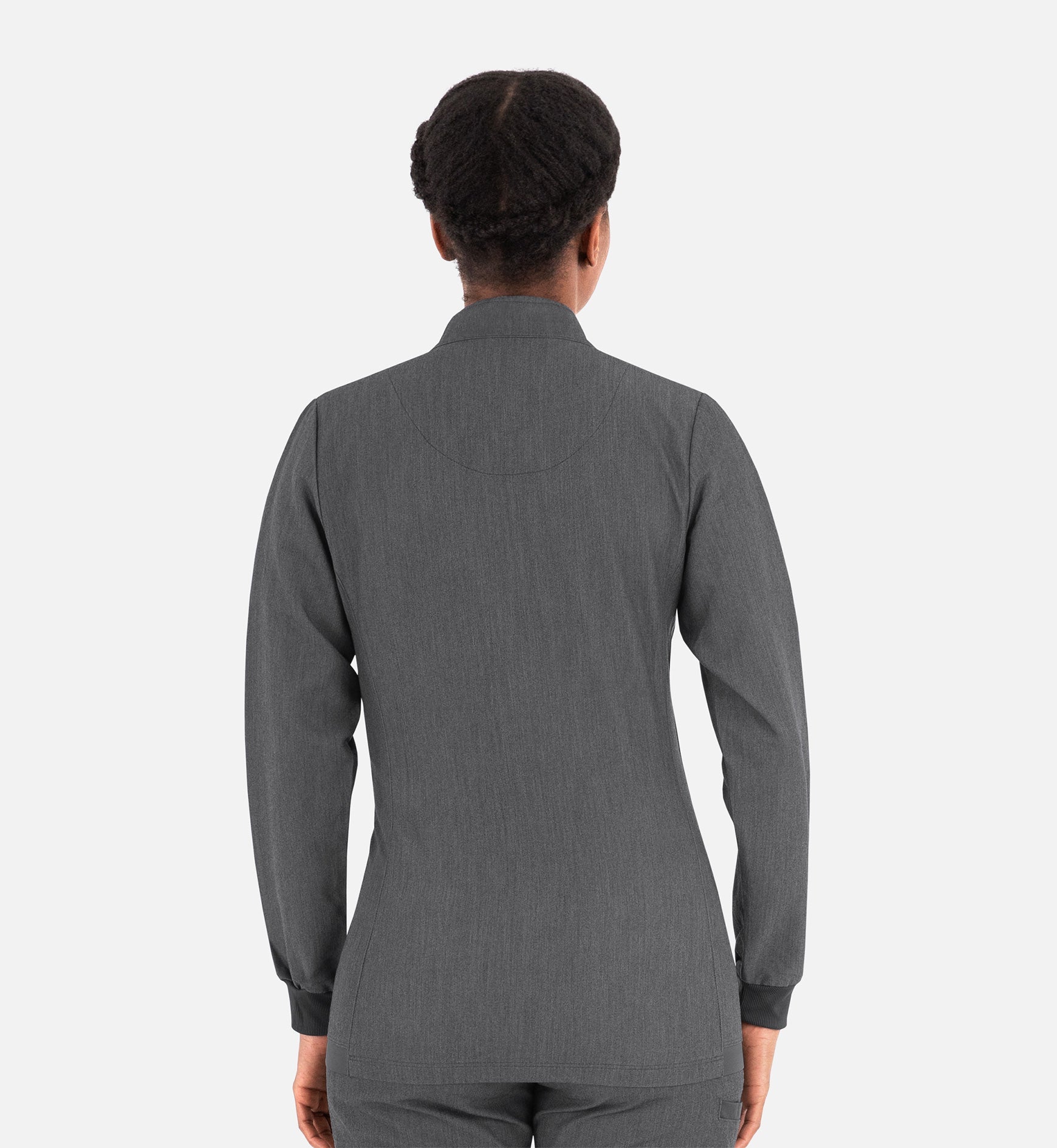 Matrix Pro 7091 Women's Hi-Collar Warm Up Jacket Heather Grey