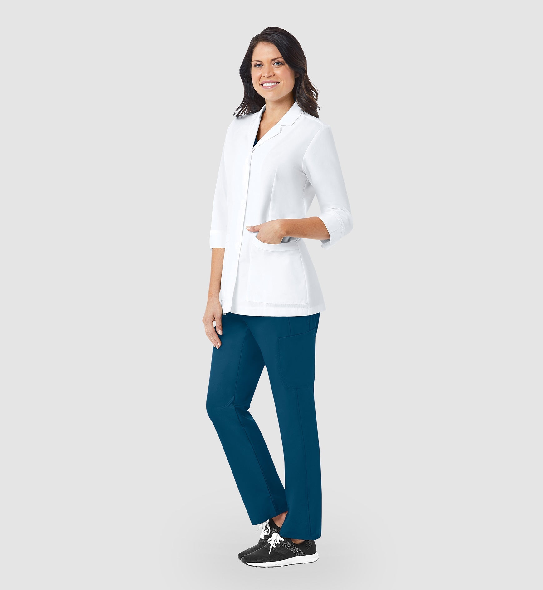 Labcoat 7126 Women's 3/4 Sleeve Lab Coat White