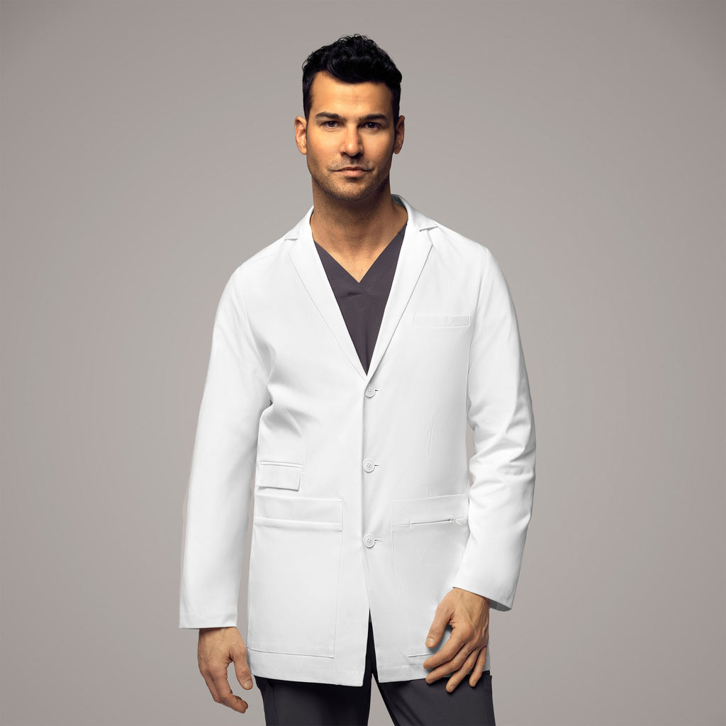 Slate 7172 Men's 34 Inch Doctors Coat White