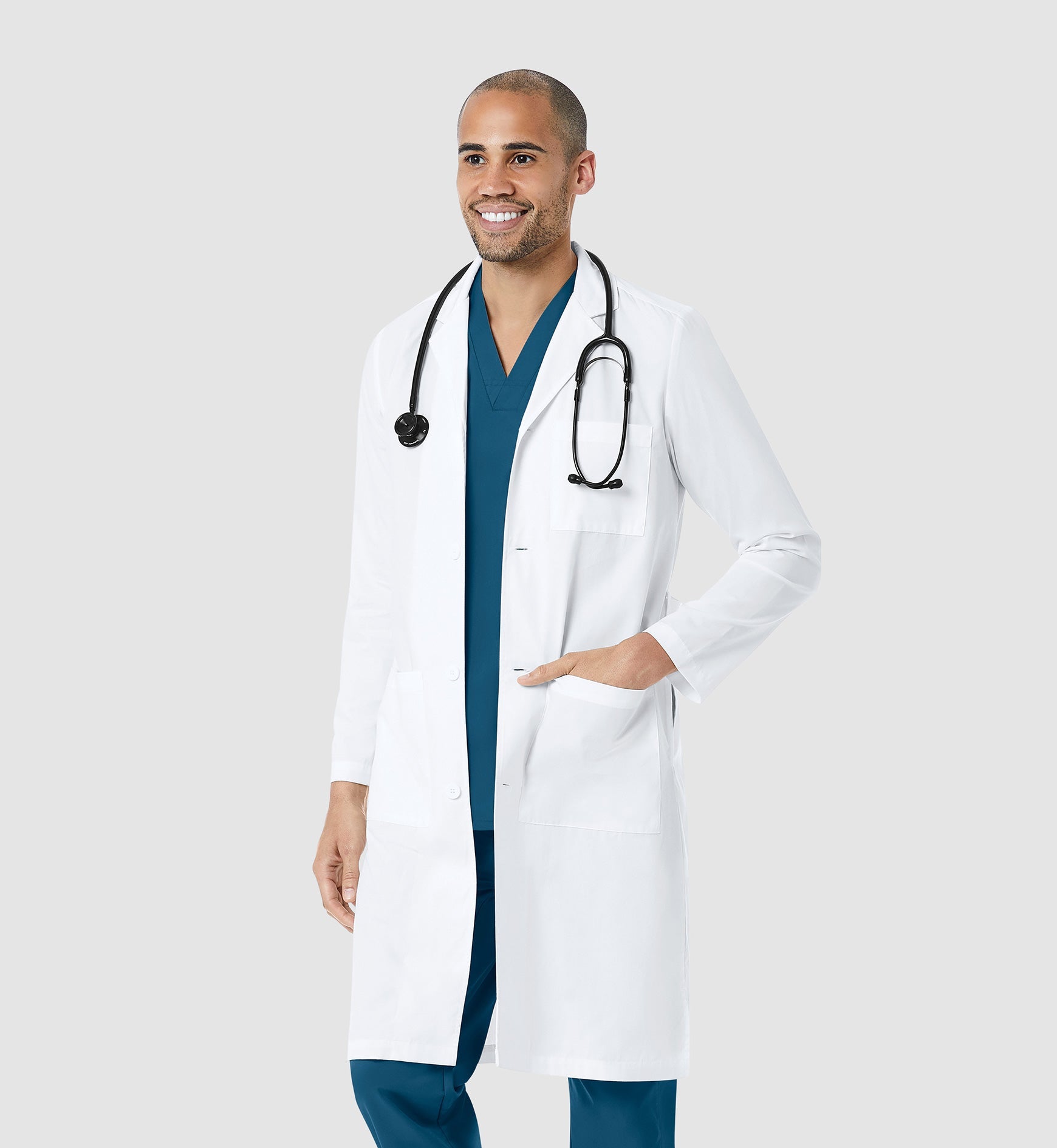 Labcoat 7256 Men's Full Length Lab Coat White