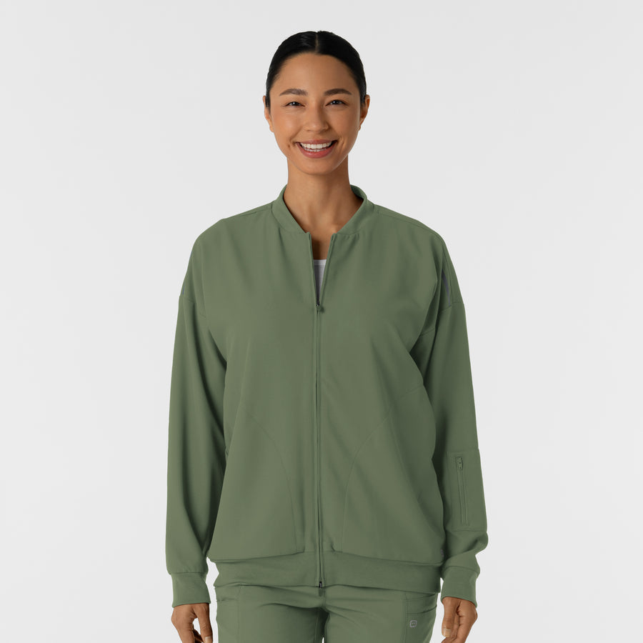 Layers 8066 Bomber Scrub Jacket Olive