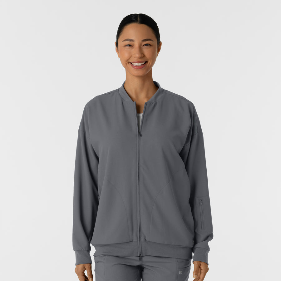 Layers 8066 Bomber Scrub Jacket Pewter
