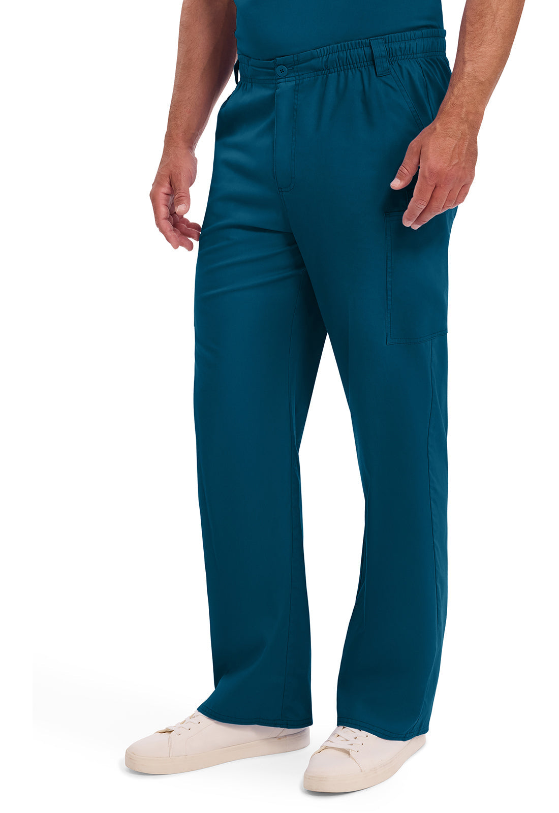 EDS Signature 81006 Men's Zip Fly Pull-On Scrub Pants Caribbean Blue