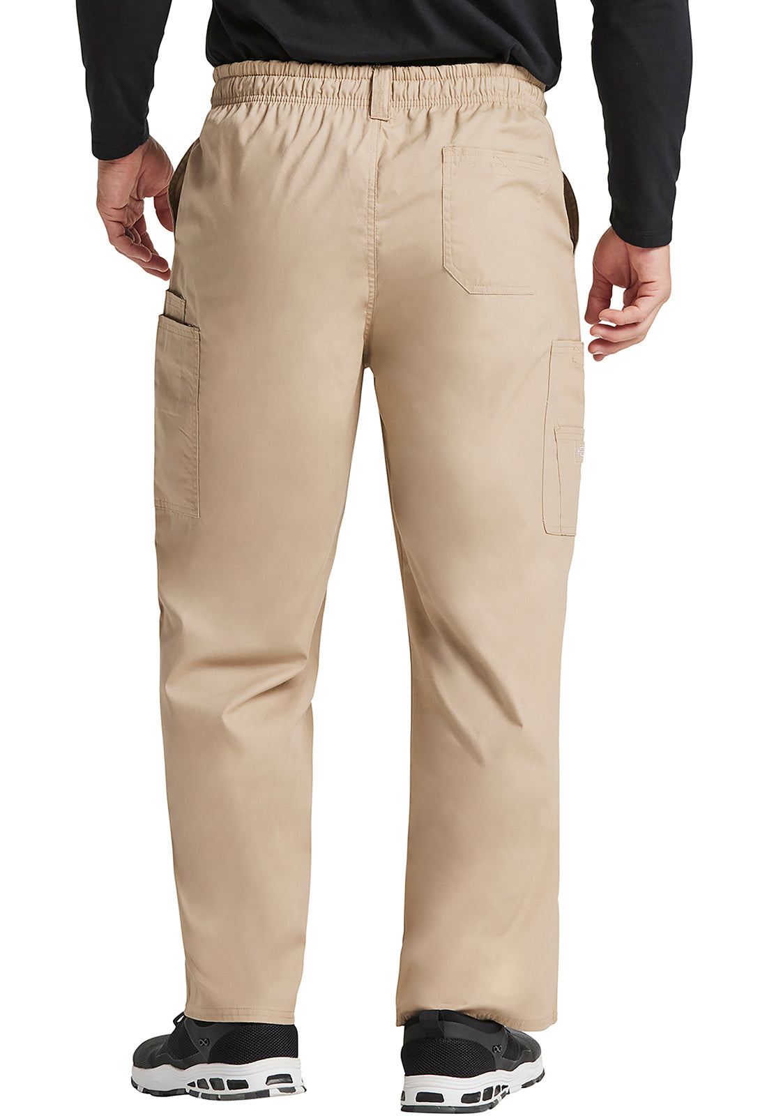 EDS Signature 81006 Men's Zip Fly Pull-On Scrub Pants Dark Khaki
