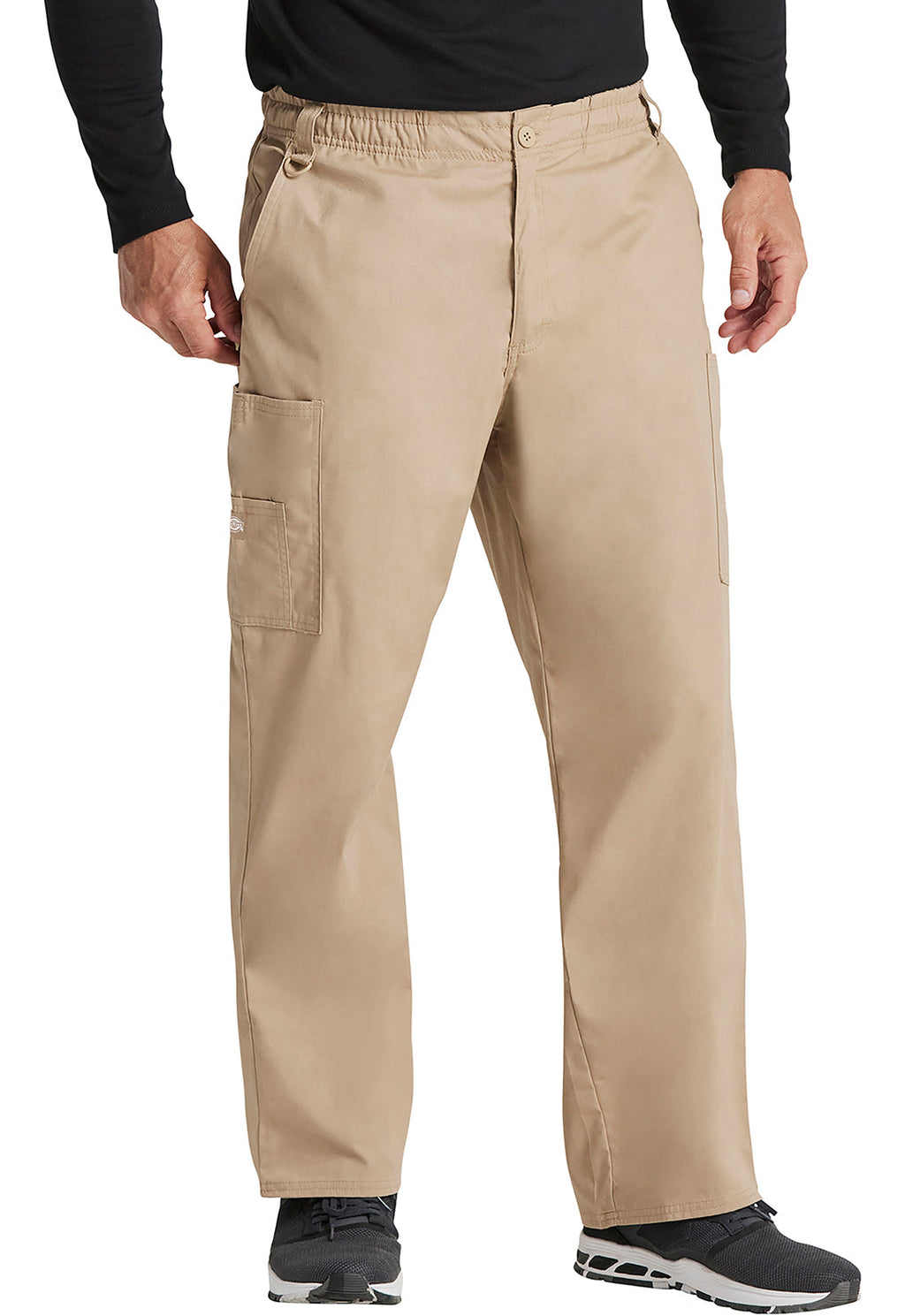 EDS Signature 81006 Men's Zip Fly Pull-On Scrub Pants Dark Khaki