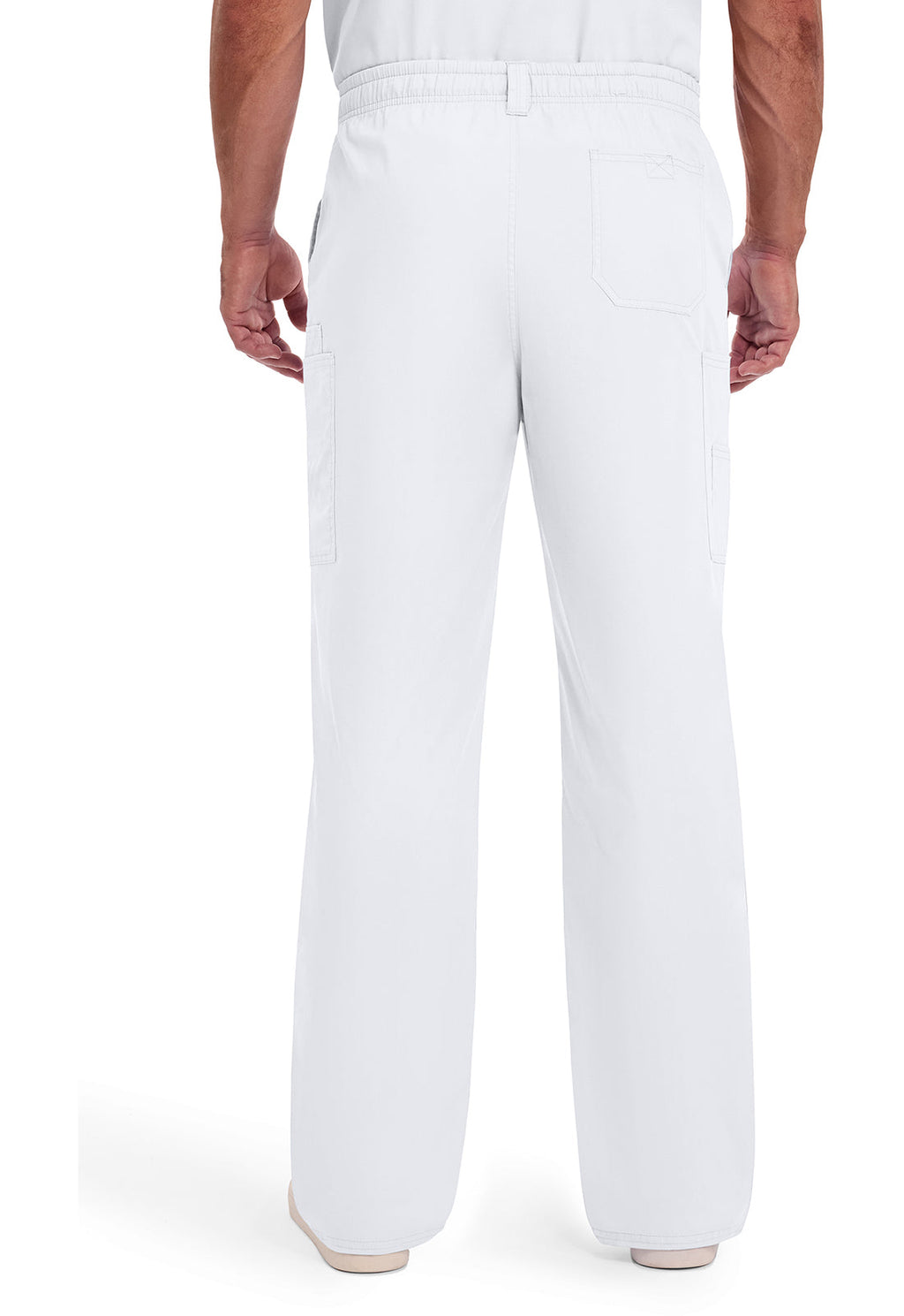 EDS Signature 81006 Men's Zip Fly Pull-On Scrub Pants White