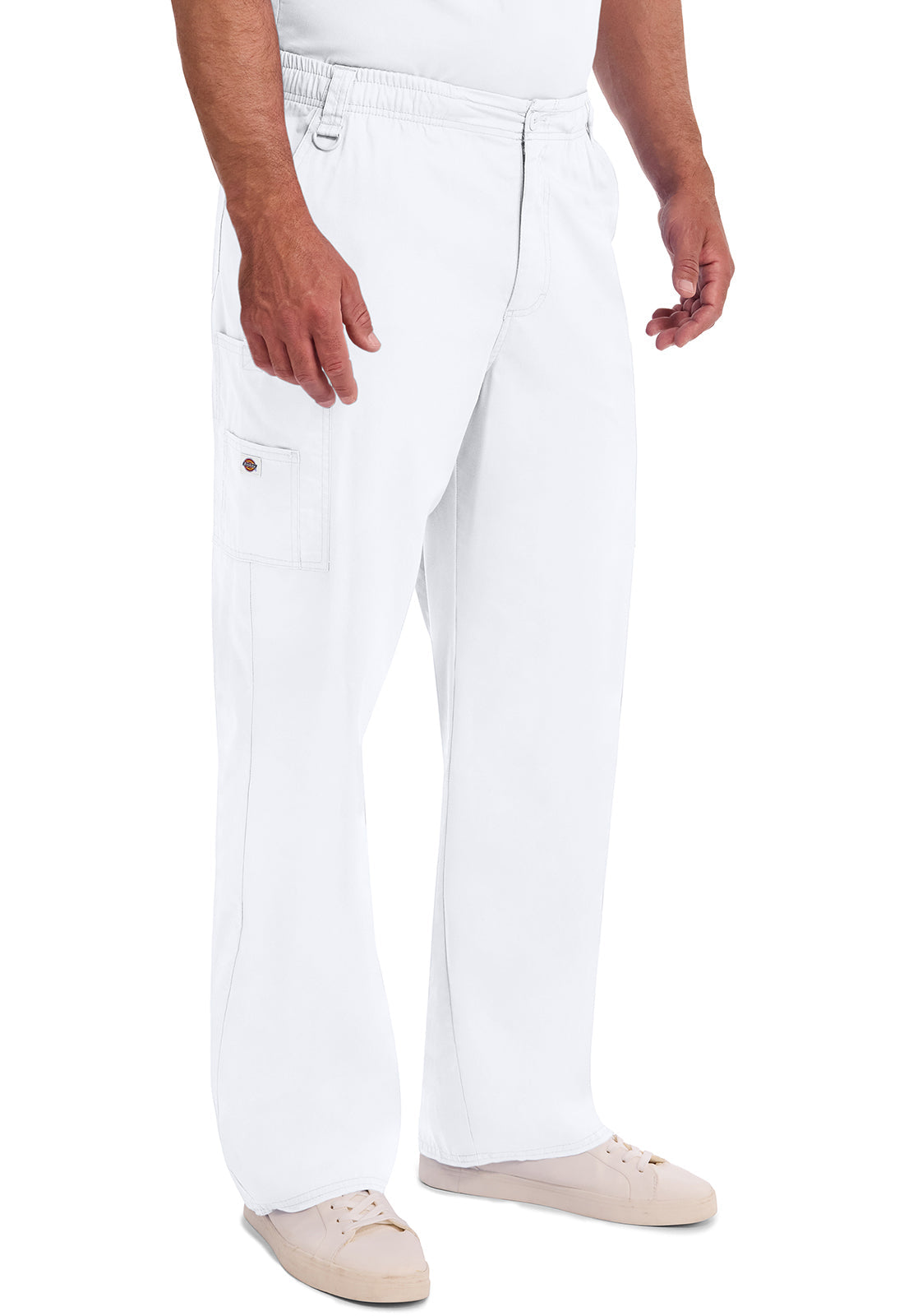 EDS Signature 81006 Men's Zip Fly Pull-On Scrub Pants White
