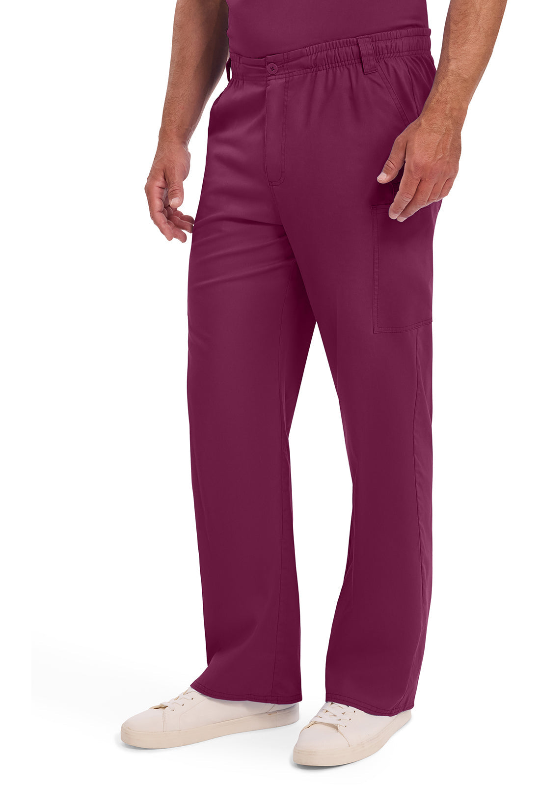 EDS Signature 81006 Men's Zip Fly Pull-On Scrub Pants Wine