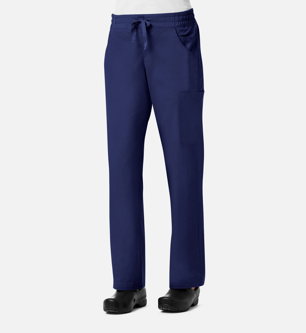 Blossom Signature 8102 Ladies Mesh Pocket 3-Quaters Elastic Band Pants Real Navy
