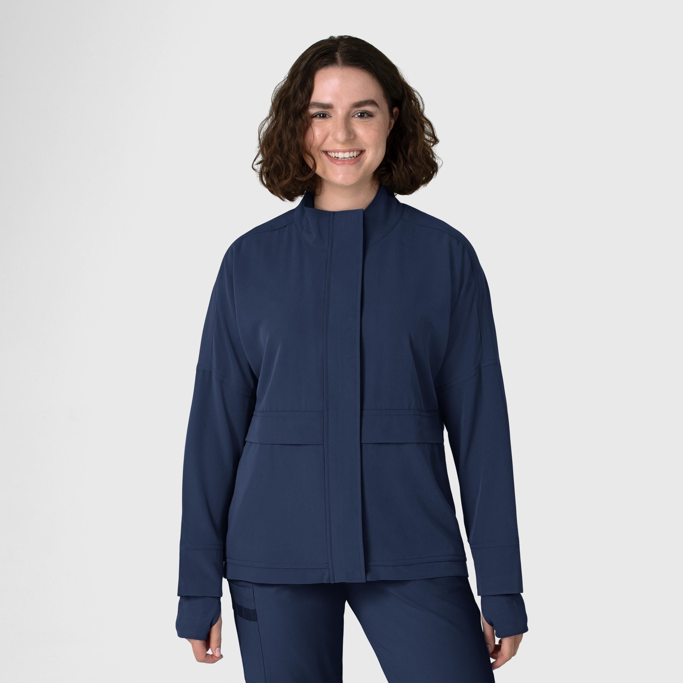 Layers 8132 Germs Happen Packable Scrub Jacket Navy