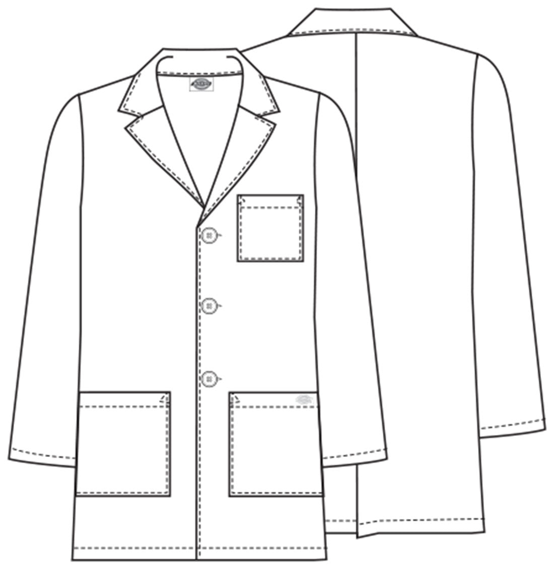 EDS Professional Whites 81404 Men's 31" Men's Consultation Lab Coat White