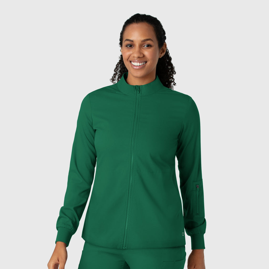 Boundless 8151 Warm Up Scrub Jacket Hunter