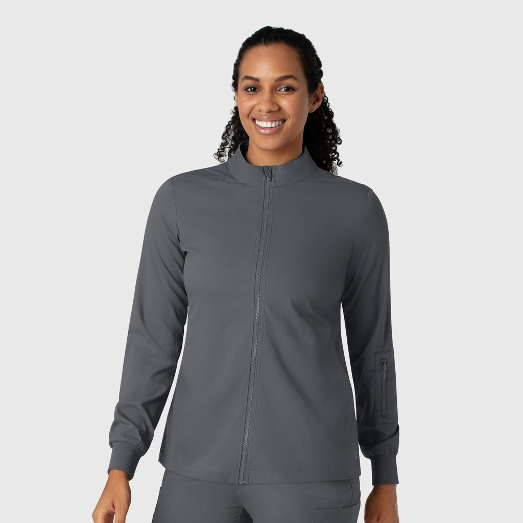 Boundless 8151 Warm Up Scrub Jacket Pewter