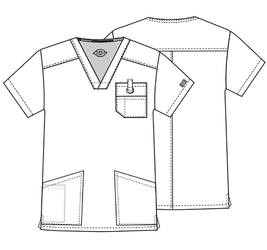 EDS Signature 81906 Men's V-Neck Scrub Top Ciel