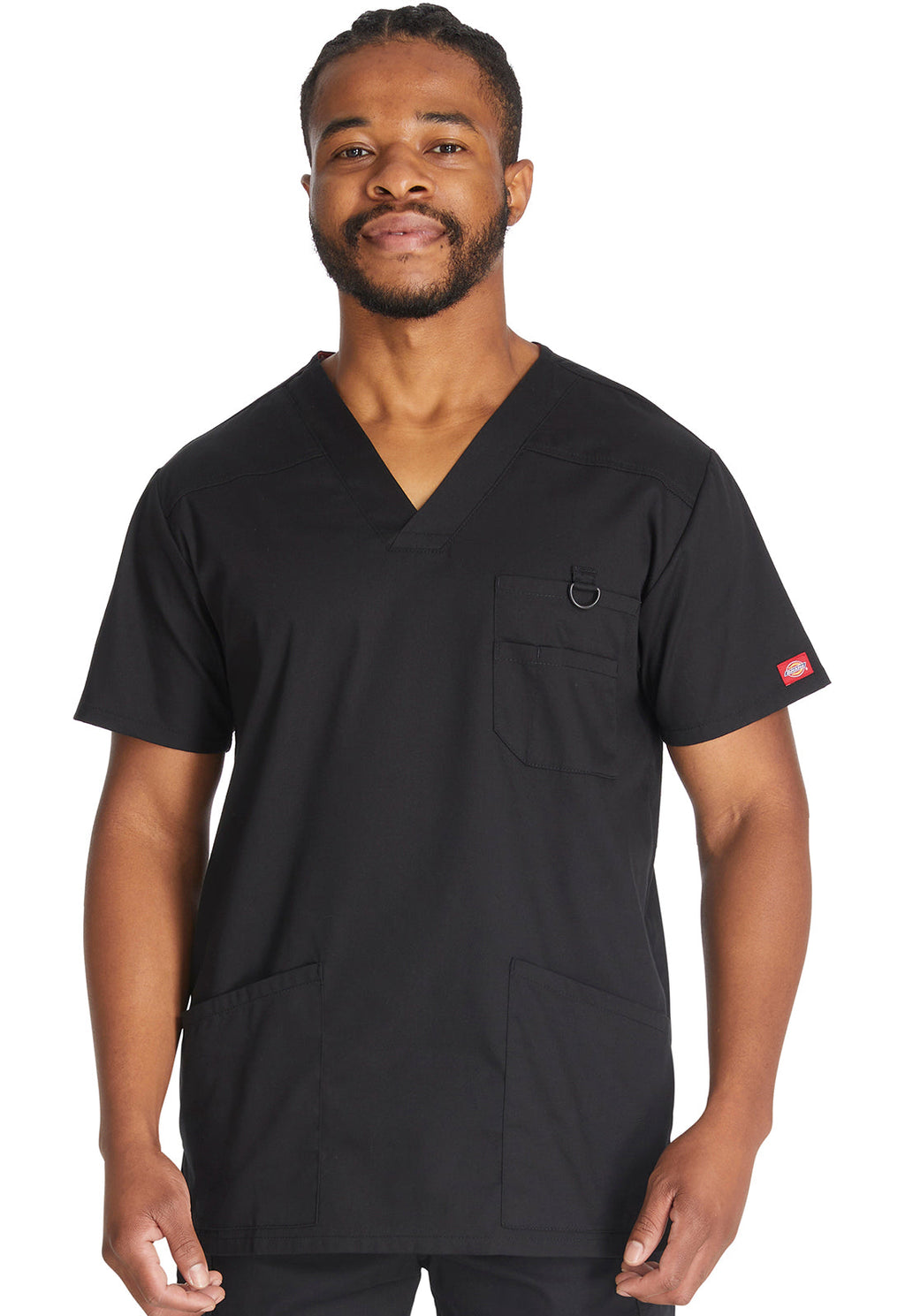 EDS Signature 81906 Men's V-Neck Scrub Top Black