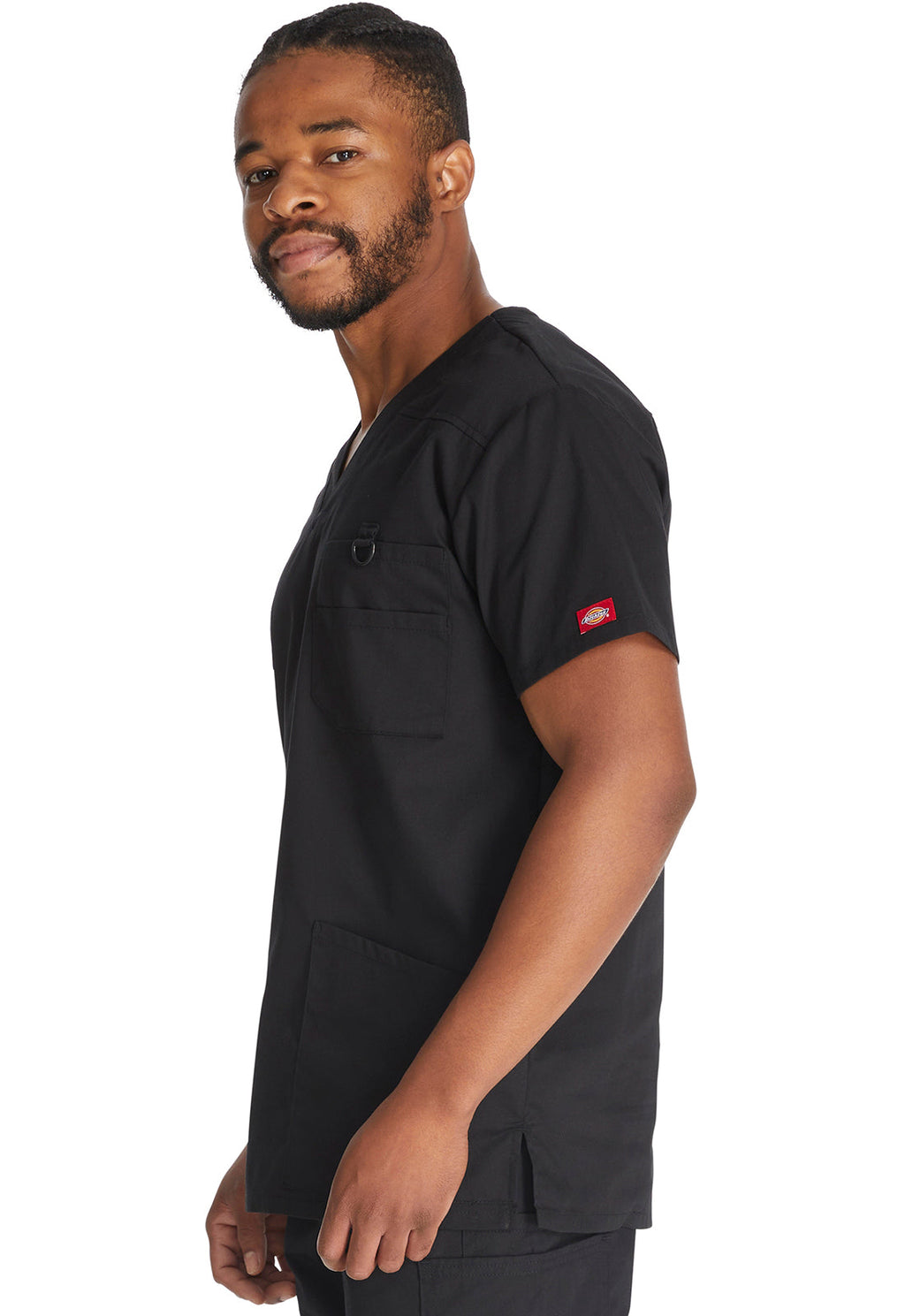 EDS Signature 81906 Men's V-Neck Scrub Top Black