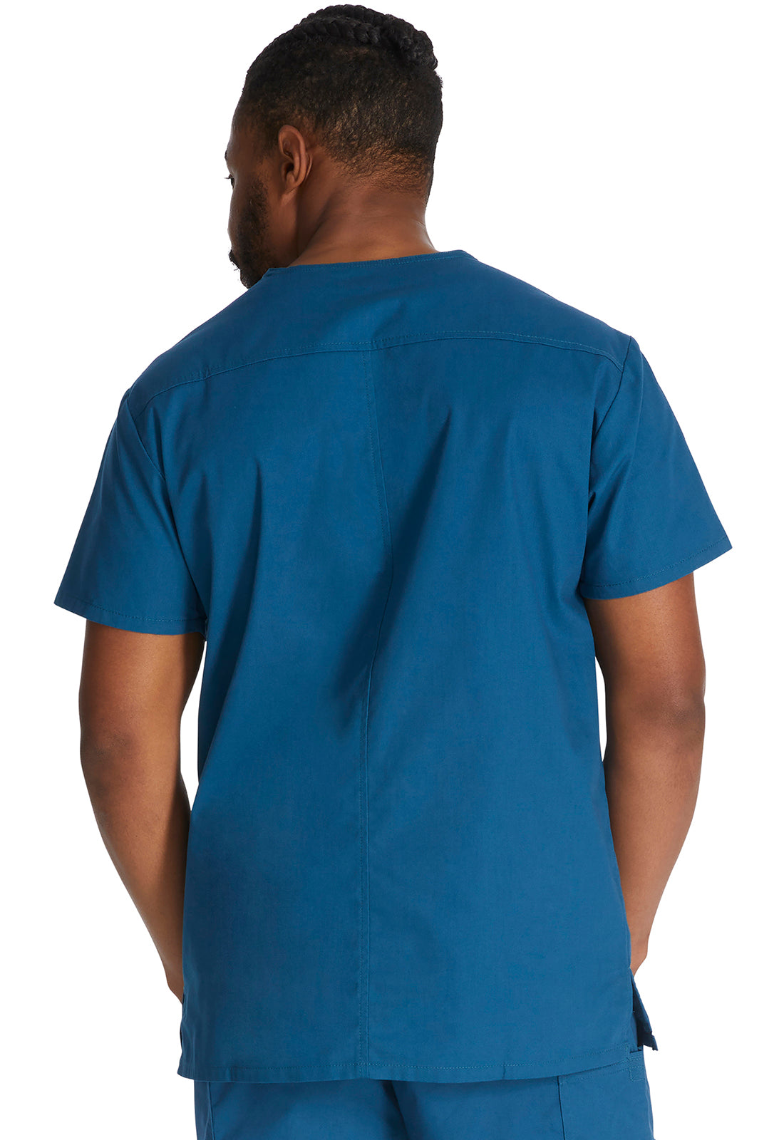 EDS Signature 81906 Men's V-Neck Scrub Top Caribbean Blue