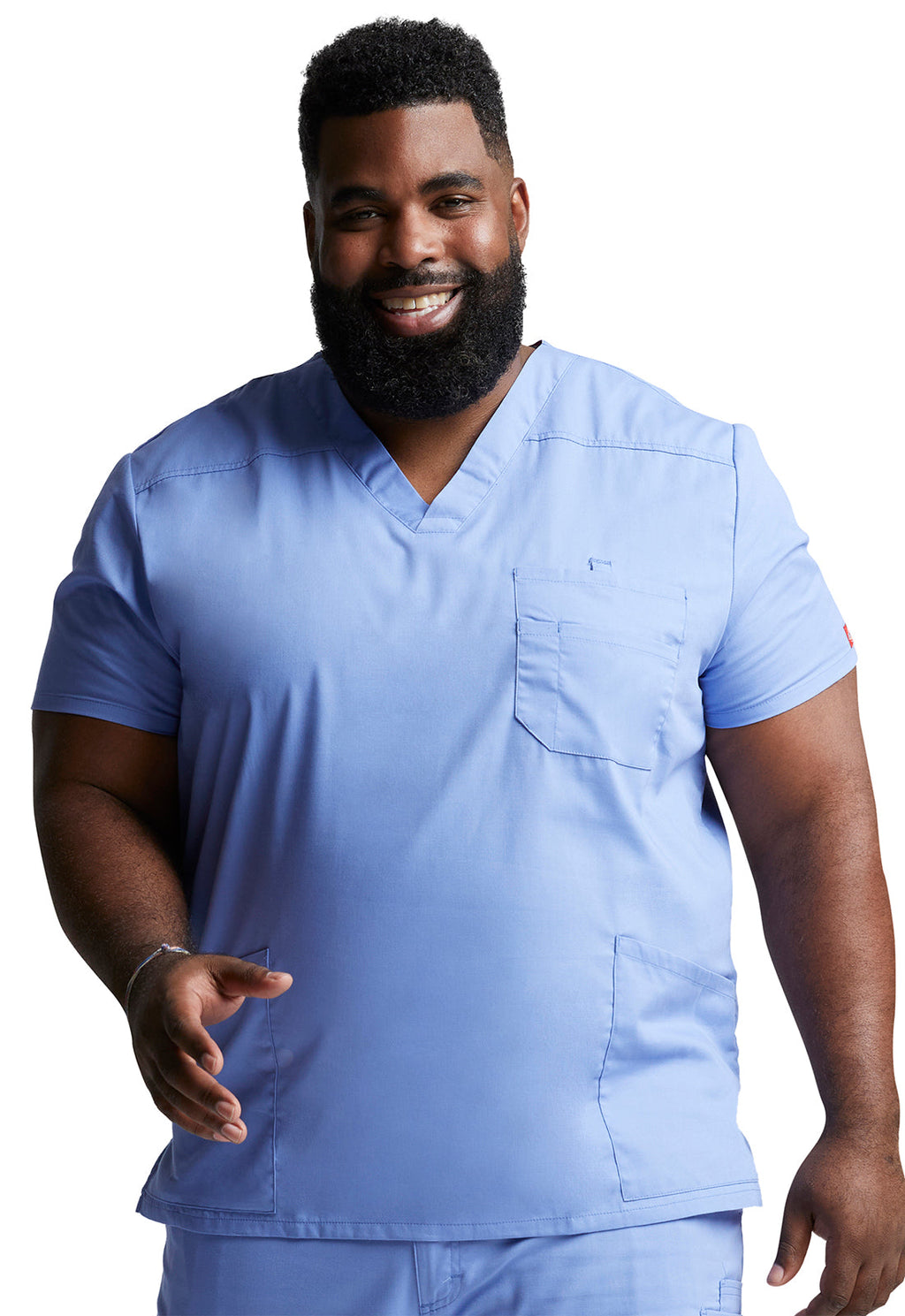 EDS Signature 81906 Men's V-Neck Scrub Top Ciel