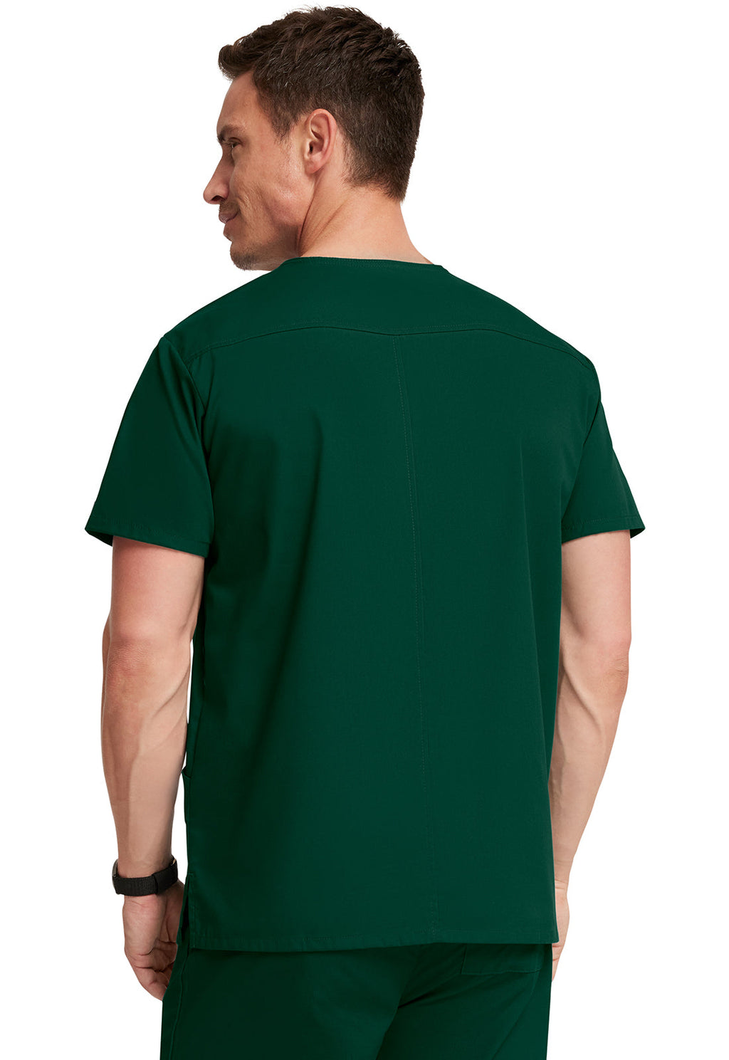 EDS Signature 81906 Men's V-Neck Scrub Top Hunter Green