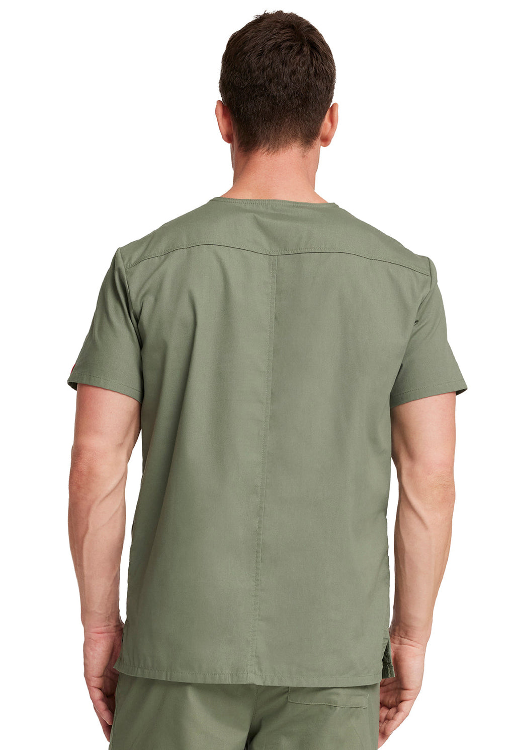 EDS Signature 81906 Men's V-Neck Scrub Top Olive