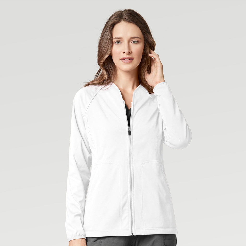 Layers 8209 Fleece Full Zip Jacket White