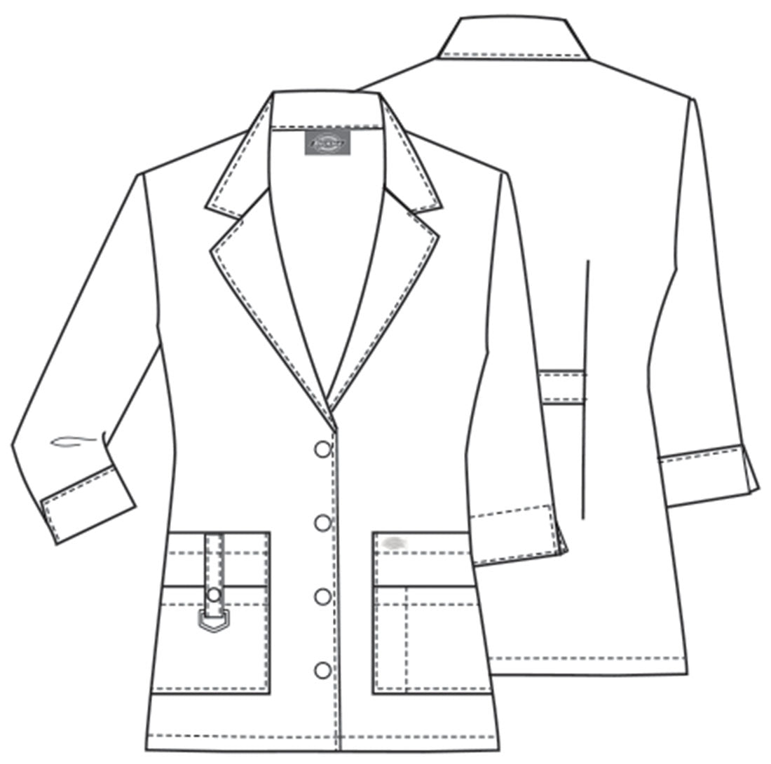 EDS Professional Whites 82402 Women's 30" Consultation Lab Coat White