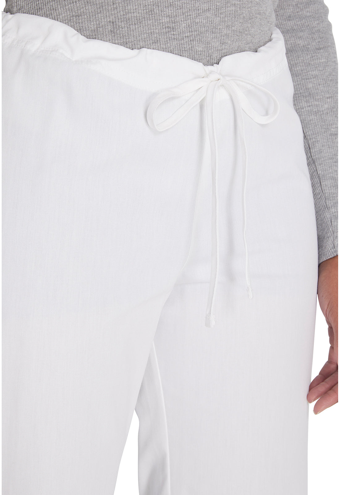 EDS Signature 83006 Unisex Unisex Drawstring Scrub Pants White