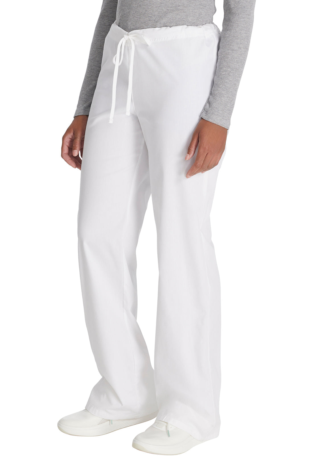 EDS Signature 83006 Unisex Unisex Drawstring Scrub Pants White
