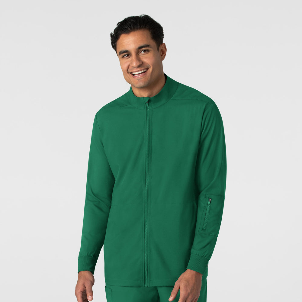 Boundless 8351 Men's Warm Up Scrub Jacket Hunter