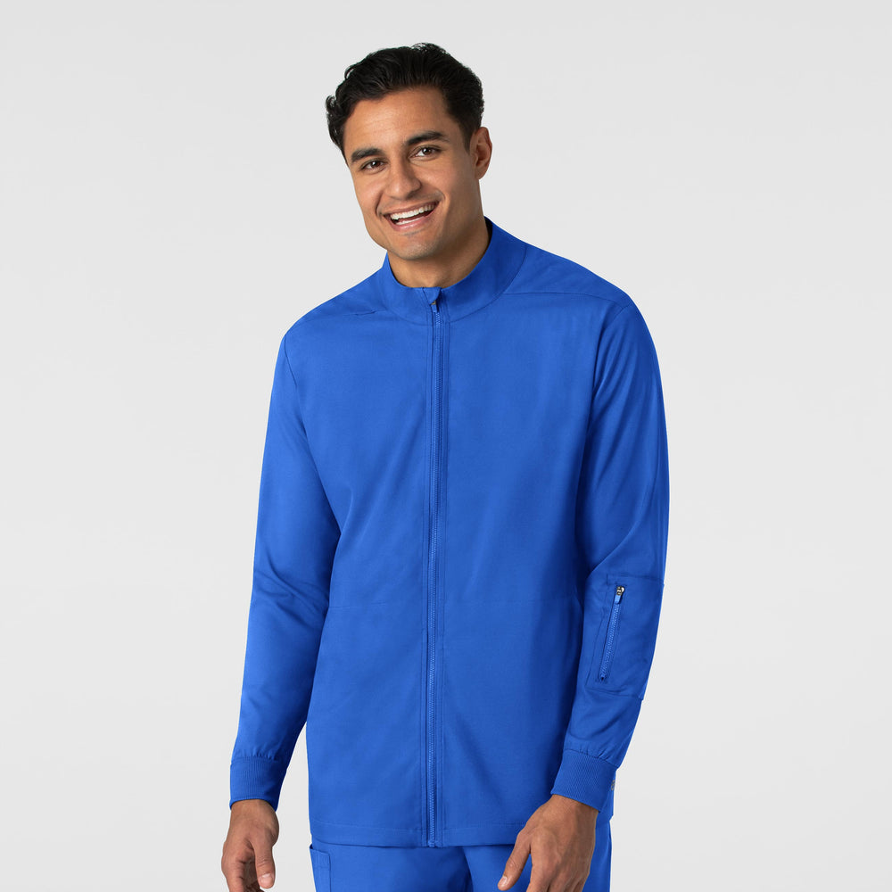 Boundless 8351 Men's Warm Up Scrub Jacket Royal