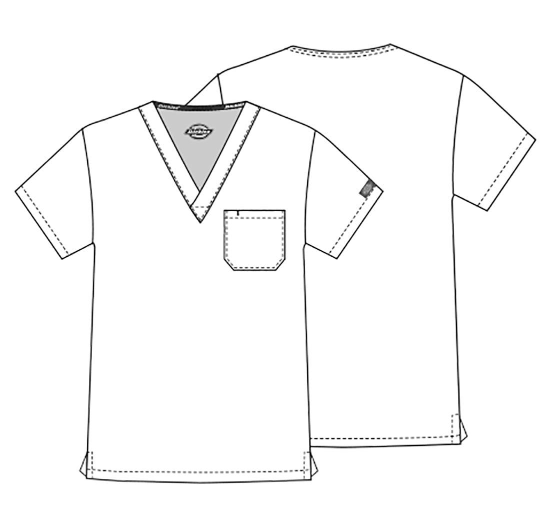 EDS Signature 83706 Unisex Unisex Tuckable V-Neck Scrub Top Black