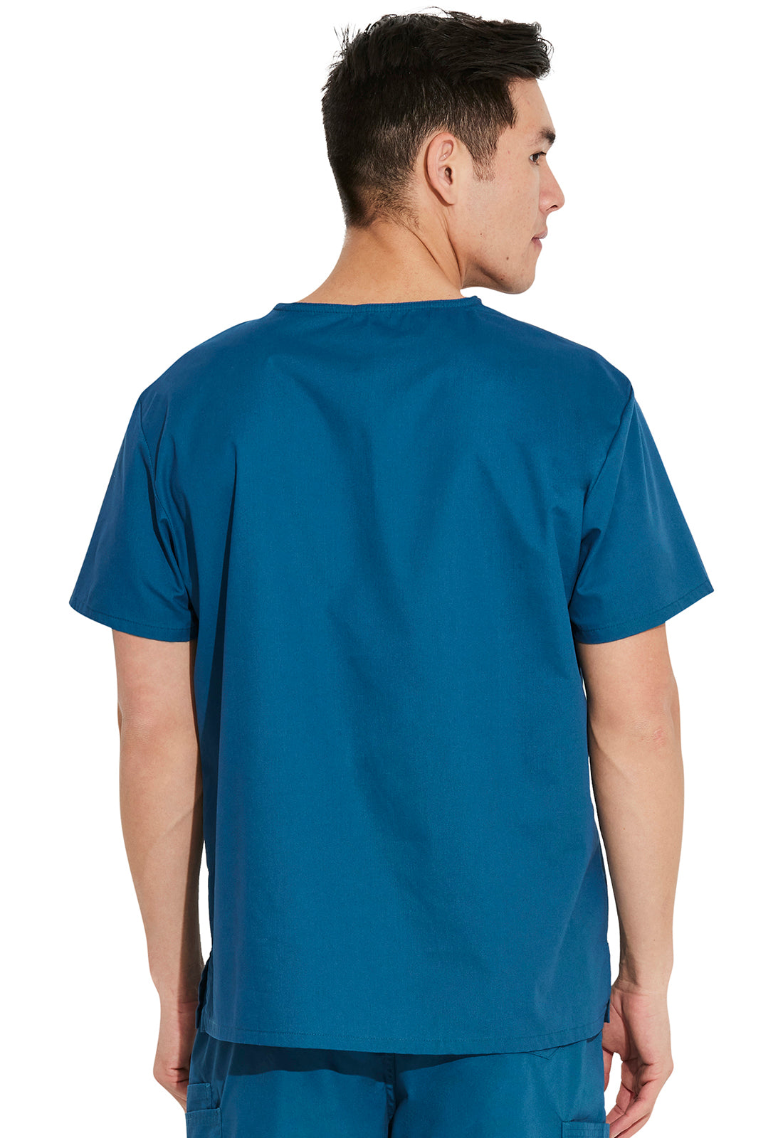 EDS Signature 83706 Unisex Unisex Tuckable V-Neck Scrub Top Caribbean Blue