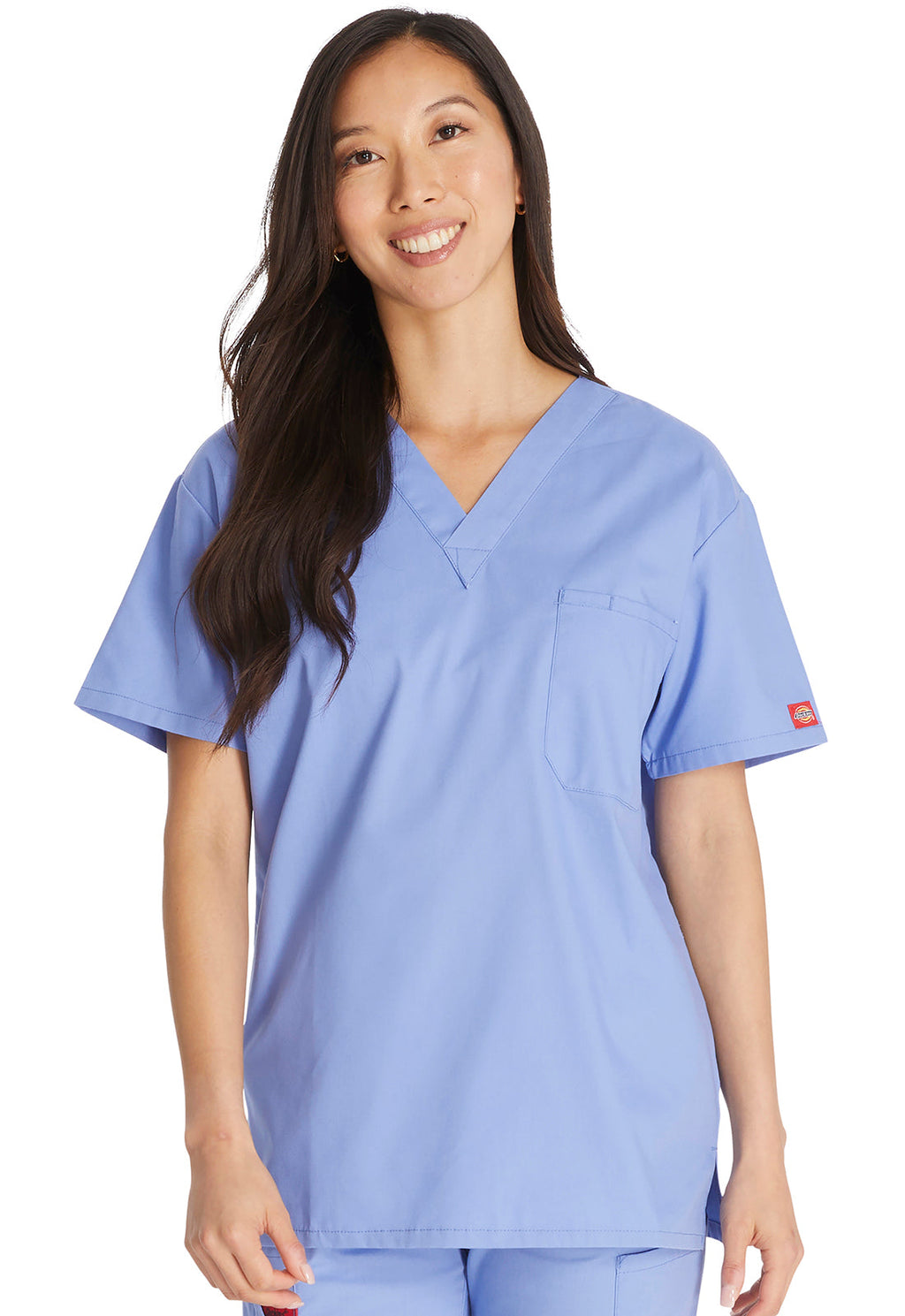 EDS Signature 83706 Unisex Unisex Tuckable V-Neck Scrub Top Ciel