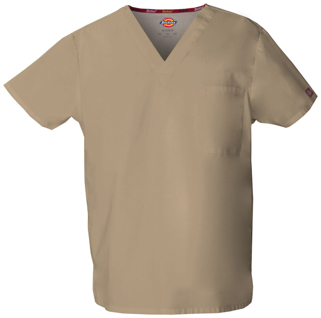 EDS Signature 83706 Unisex Unisex Tuckable V-Neck Scrub Top Dark Khaki