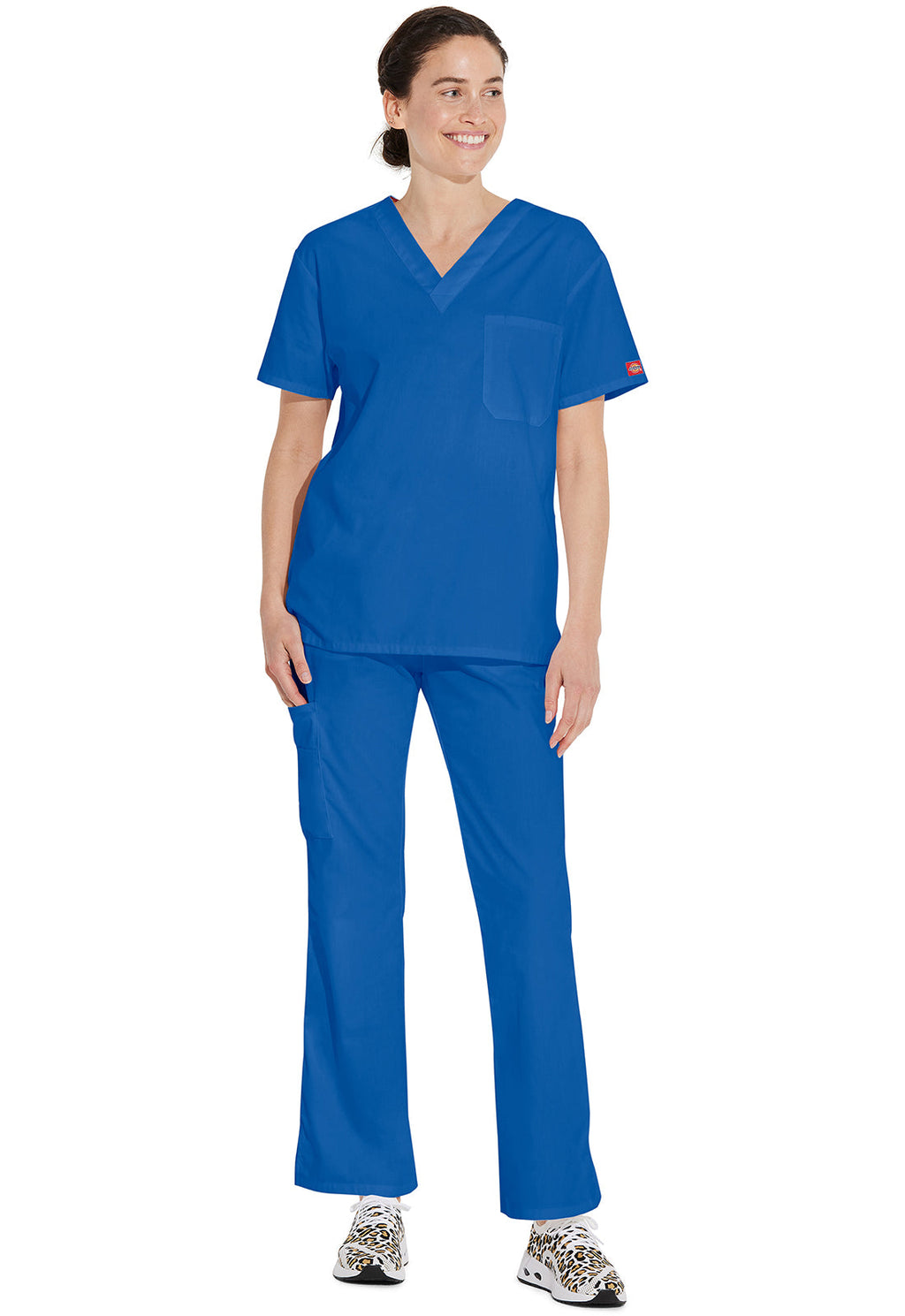 EDS Signature 83706 Unisex Unisex Tuckable V-Neck Scrub Top Royal