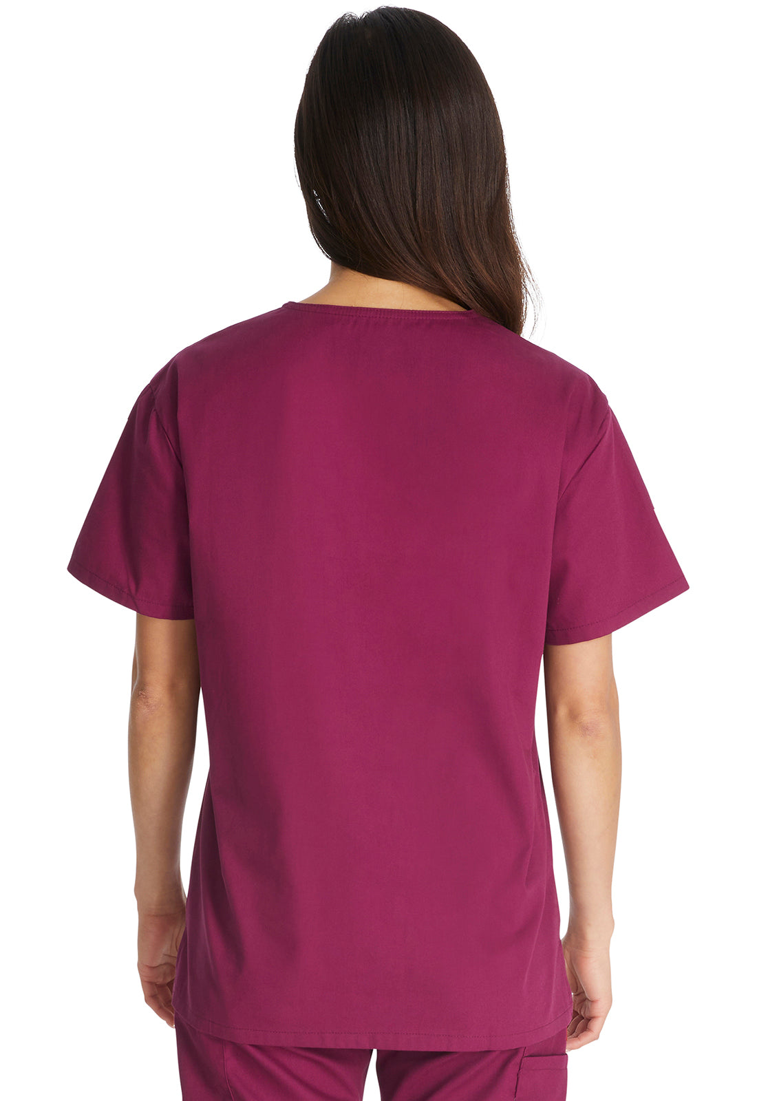 EDS Signature 83706 Unisex Unisex Tuckable V-Neck Scrub Top Wine