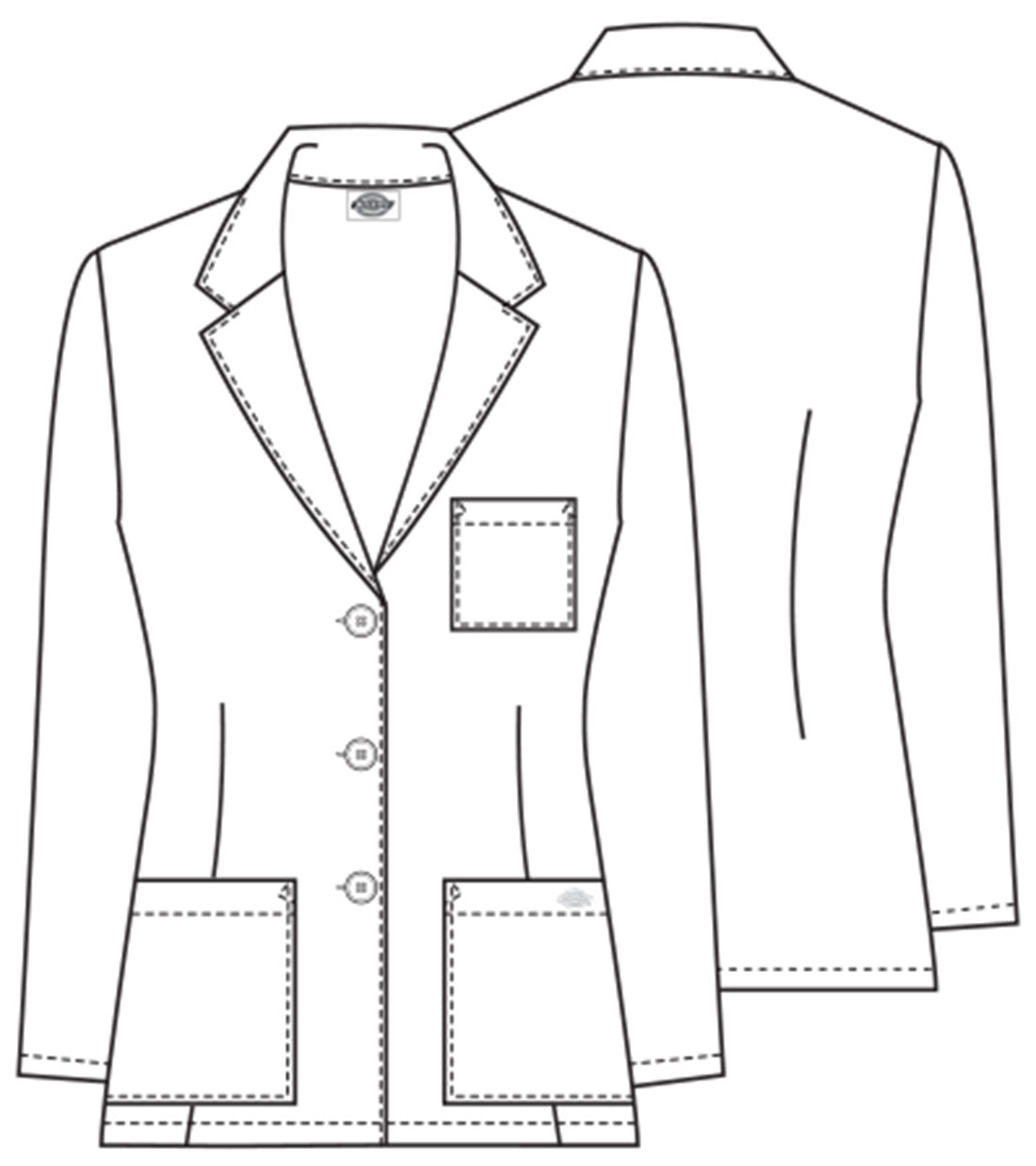 EDS Professional Whites 84401 Women's 28" Consultation Lab Coat White