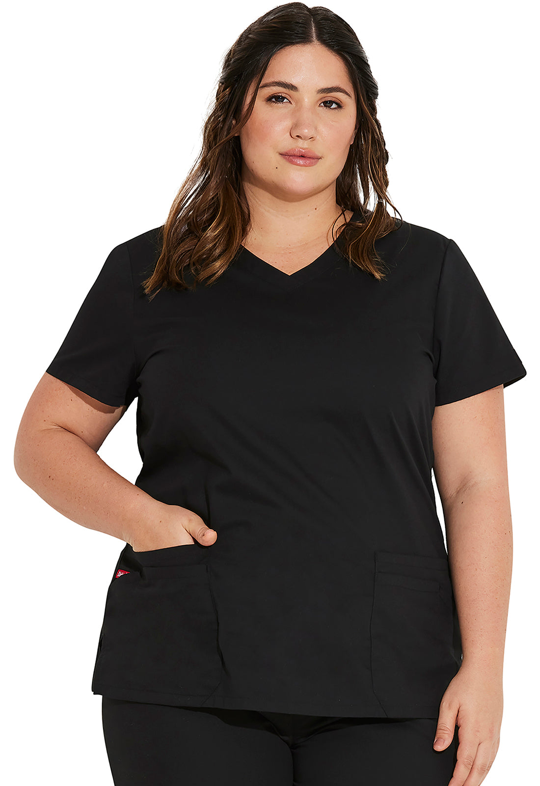 EDS Signature 85906 Women's V-Neck Scrub Top Black