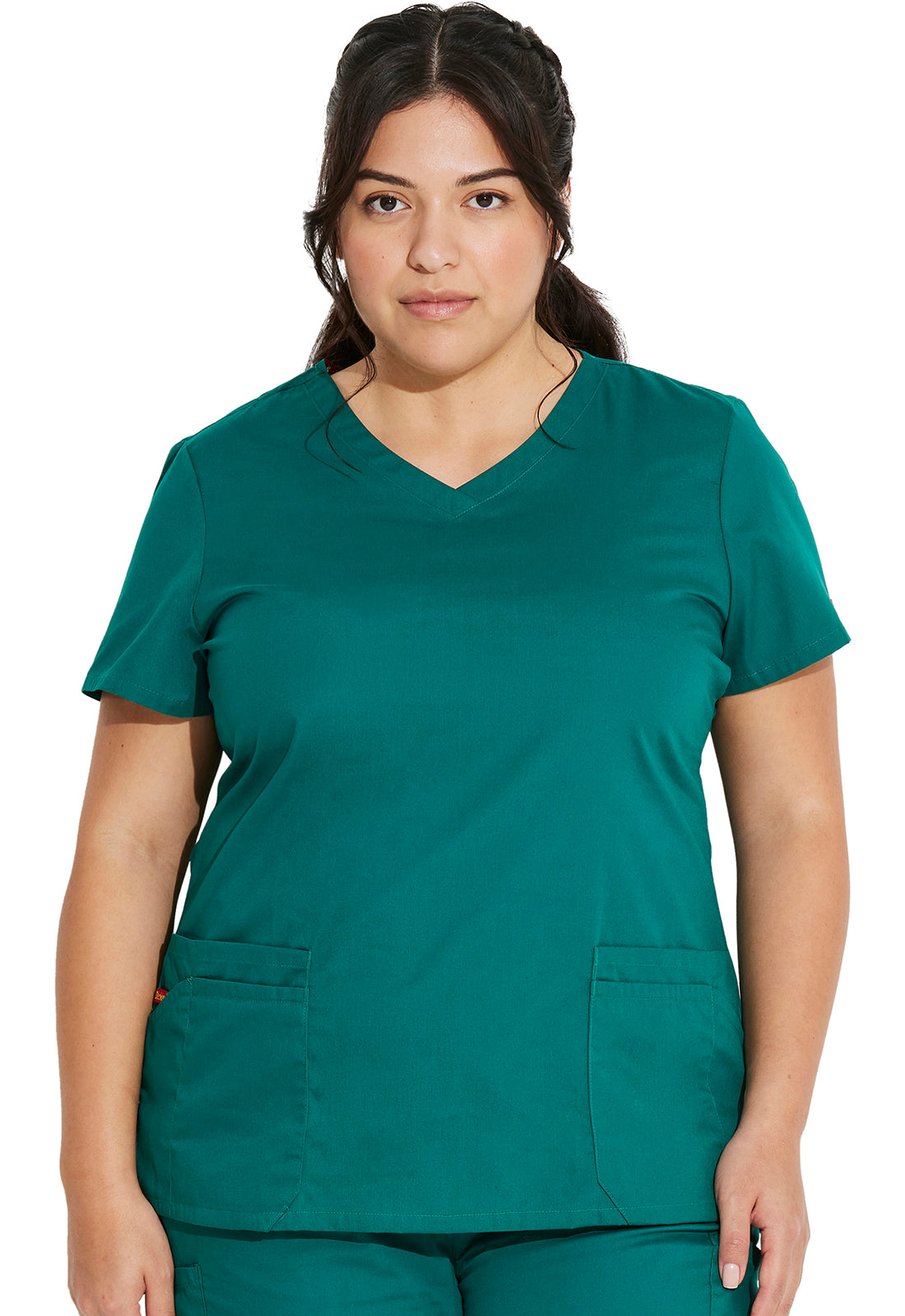 EDS Signature 85906 Women's V-Neck Scrub Top Hunter Green