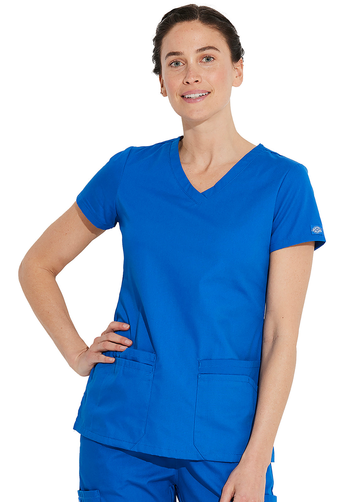 EDS Signature 85906 Women's V-Neck Scrub Top Royal