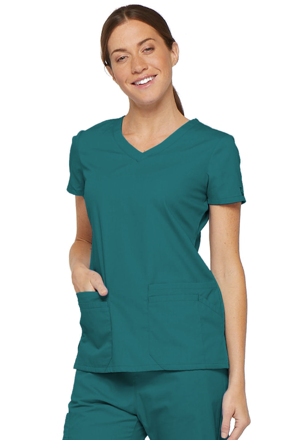 EDS Signature 85906 V-Neck Top Teal Blue