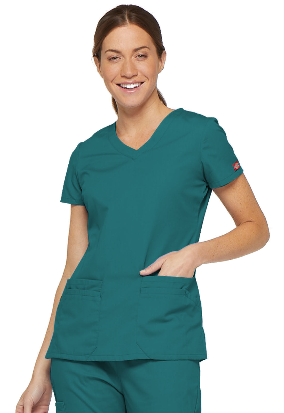EDS Signature 85906 V-Neck Top Teal Blue