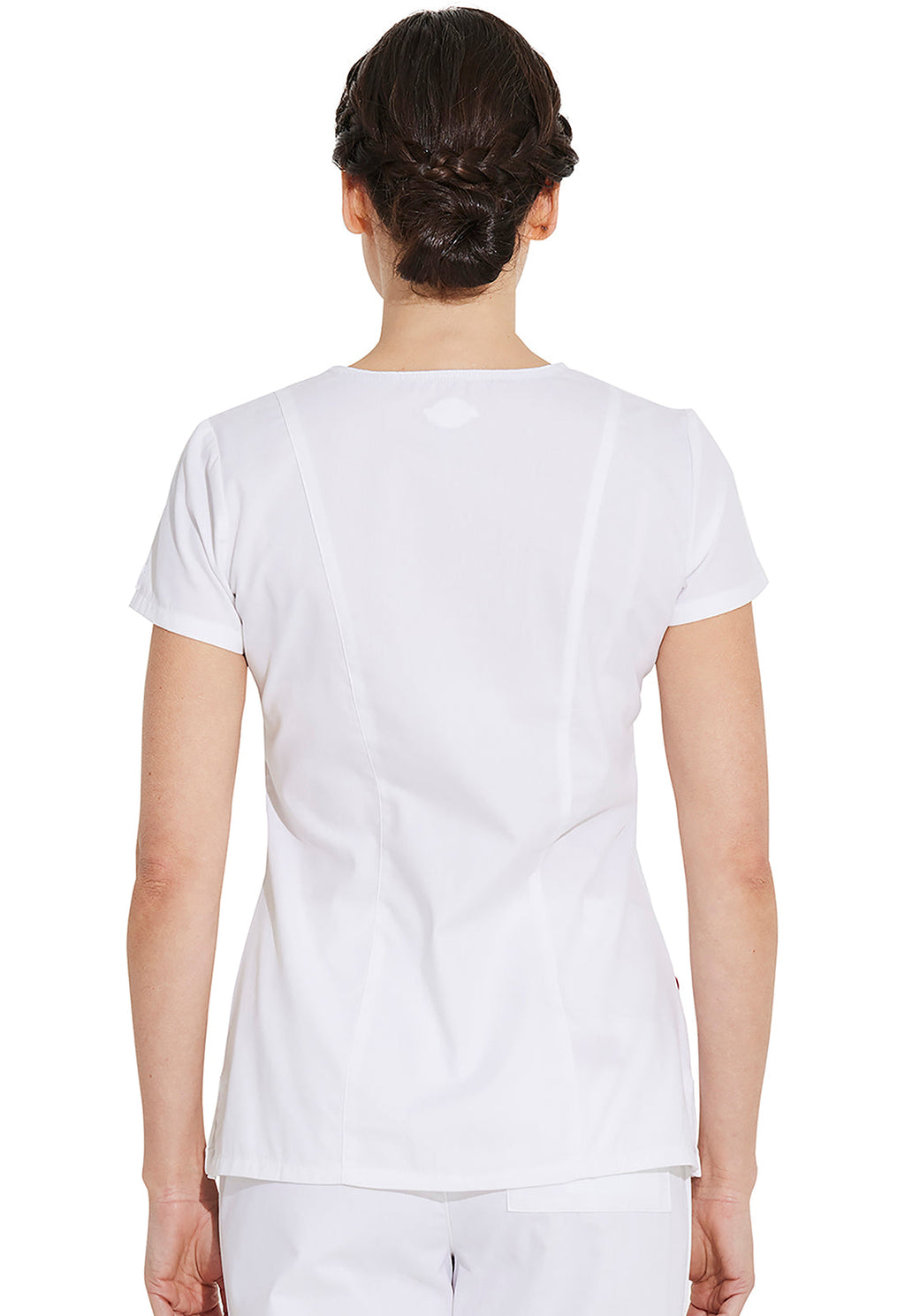 EDS Signature 85906 Women's V-Neck Scrub Top White